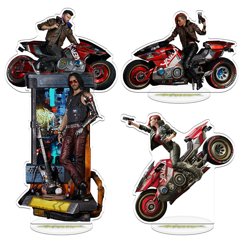 Anime Merchandise Keychain - 사이버펑크 2077 V 게임 굿즈 스탠드