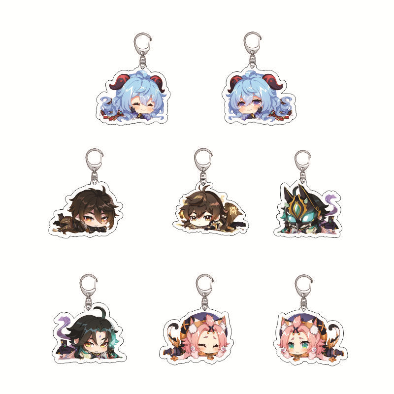 Anime Merchandise Keychain - 원신 임팩트 아크릴 키체인 애니메이션 상품