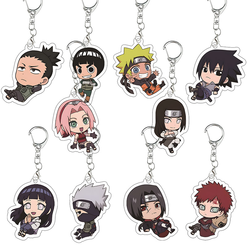 Anime Merchandise Keychain - 나루토 아크릴 키체인 시카마루 나라 록