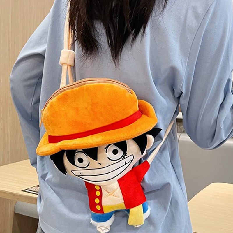 Anime Merchandise Bag - 새로운 원피스 플러시 숄더백 창의적인 롱암