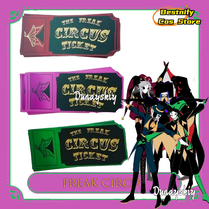 BFreak 서커스 티켓 카드 레드 그린 핑크 애니메이 - Anime Merchandise Women 리뷰 및 가격